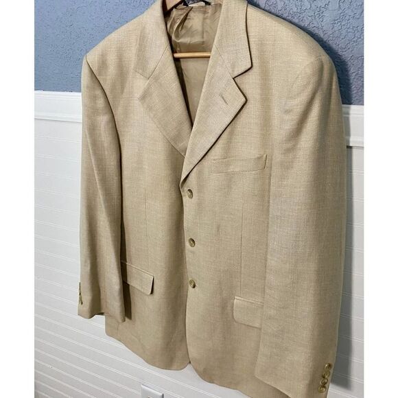 Vito Rufolo Men's Tan Button Down Blazer - Picture 4 of 12